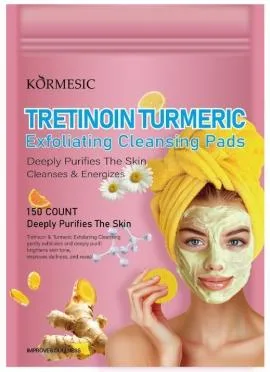 KORMESIC Tricarboxylic Acid & Turmeric Exfoliating Cleansing Cotton Pads 80ml/40pcs