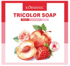 KORMESIC Peach & Strawberry & Rose Tri-colour Soap (FT) 120g