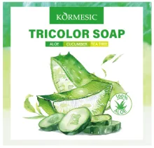 KORMESIC Aloe Vera & Cucumber & Tea Tree Tri-colour Soap (FT) 120g