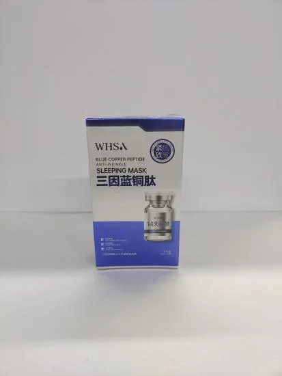 Whsa Three Factor Blue Copper Peptide Aqua Anti Wrinkle Sleep facial mask -4ml box × 10 pieces