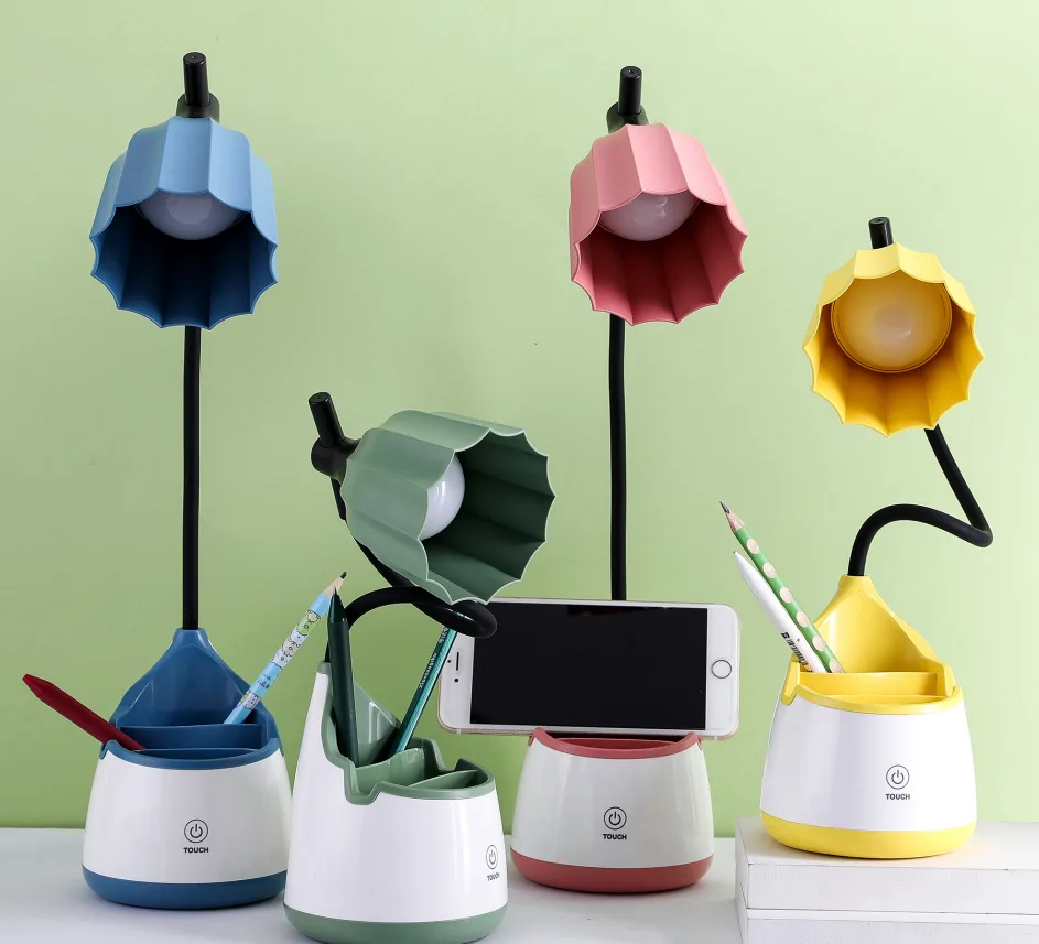 Wide-Stripe Teardrop Pen Holder Table Lamp - LD3009B