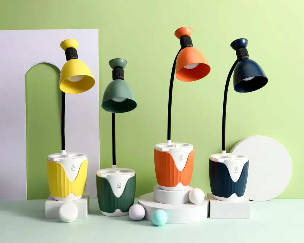 Goblet Rechargeable Double Pen Holder Table Lamp - LD3025