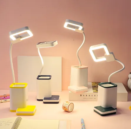 Square Cutout Pen Holder Desktop Table Lamp - LD3087