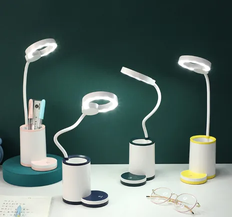 Round Cutout Pen Holder Desktop Table Lamp - LD3088