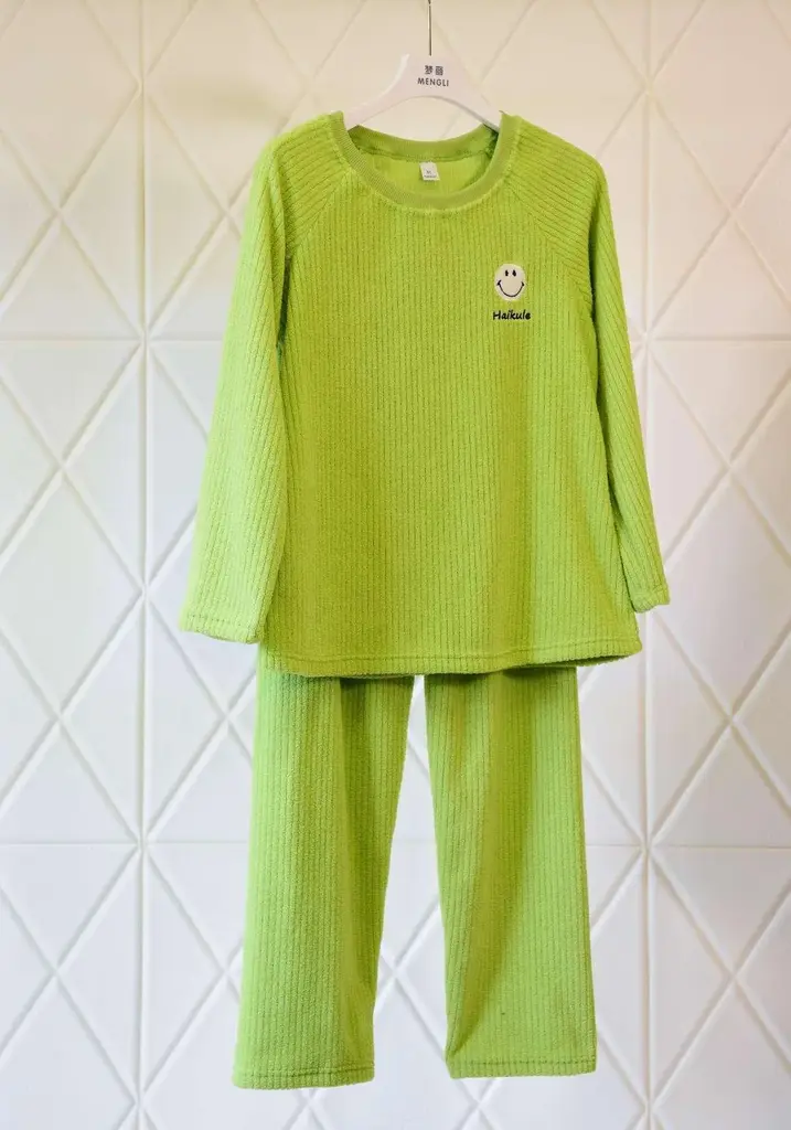 Green Smiley Face Loungewear Set - M5757