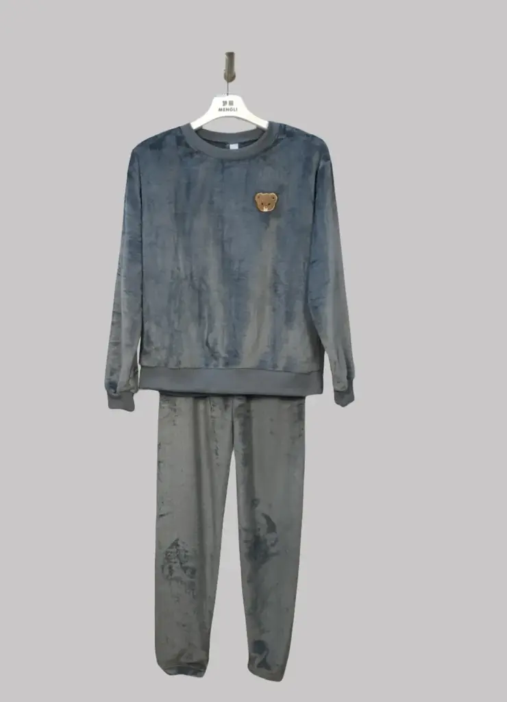 Spring Green小熊 Towel Embroidery Loungewear Set - M6360