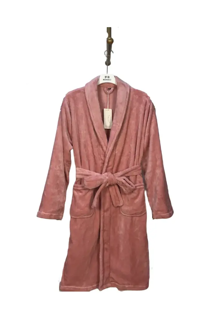 Warm Pink Flannel Bathrobe - M5688