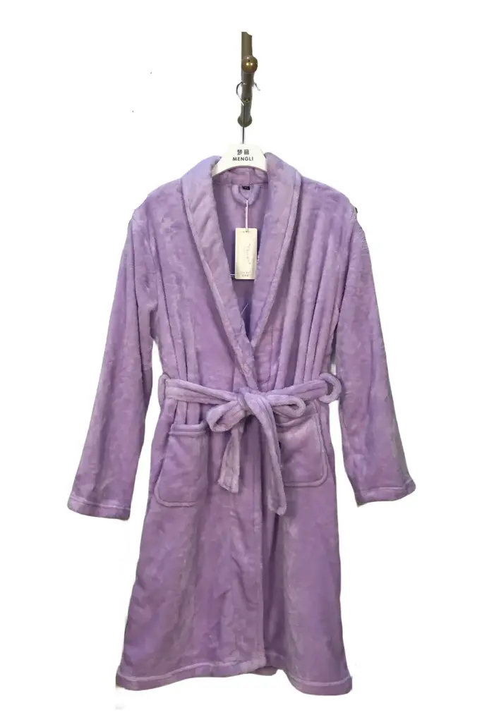 Purple Flannel Bathrobe - M5688
