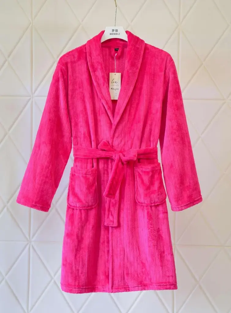 Rose RedStriped 情侣 Bathrobe - M6688