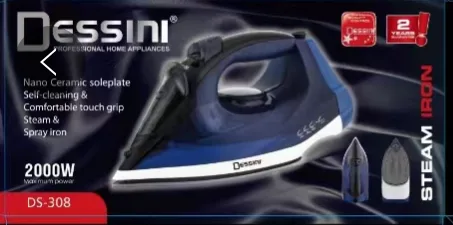 Dessini Steam Iron - DS336 - Blue, Dark Blue