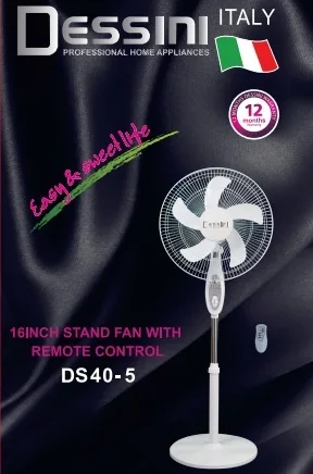 Dessini Stand Fan - DS40-5 - 16 Inch, White