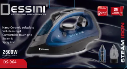 Dessini Steam Iron - DS964A - Black, Blue