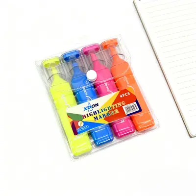 901-4 Fluorescent Pen Bagged 4 Pieces