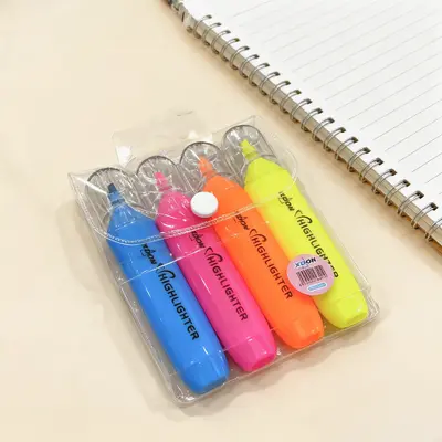 601-4 Fluorescent Pen Bagged 4 Pieces