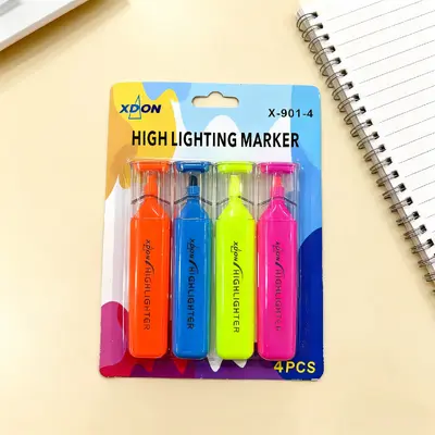 901-4 Fluorescent Pen Magnetic Card 4 Pieces