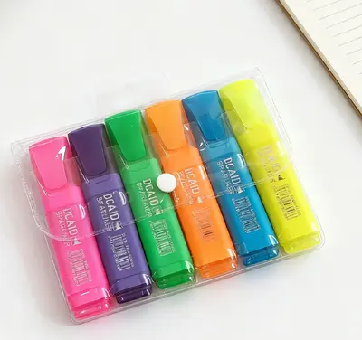 206-6 Fluorescent Pen - Bagged 6 Pieces