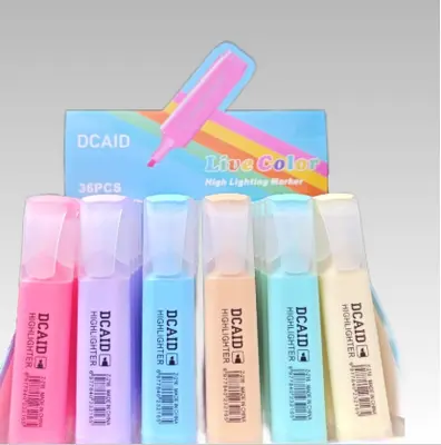 216-36 Macaroon Color Fluorescent Pen Display Box