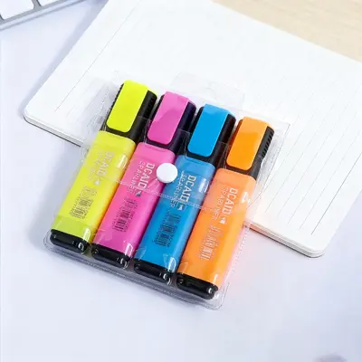 208-4 Fluorescent Pen - Bagged 4 Pieces