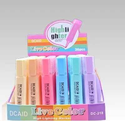 218-36 Macaroon Color Fluorescent Pen Display Box