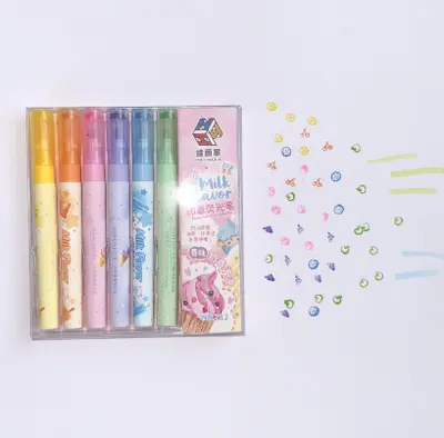 712-6 Seal Fruit Fragrance Fluorescent Pen 6 Colors - Display Boxed