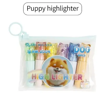 AW.2005 Cat Fluorescent Pen 6 Pieces