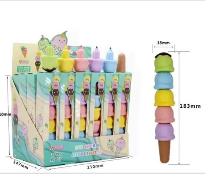 JS-094 Cat Claw Shape Fluorescent Pen - Display Box