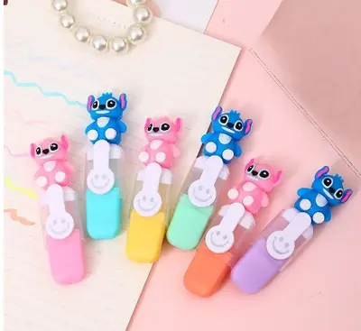 LX-309-1 Star仔 Fluorescent Pen PVC Bagged 6 Pieces