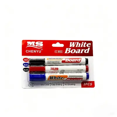 C-802-3 Whiteboard Pen 3-Pack with Clips