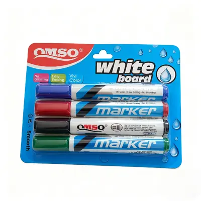 268 Whiteboard Pen 4-Pack with Clips