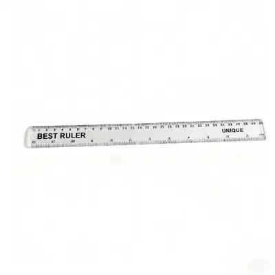 White Hard Ruler with Printed Numbers 30CM Thick