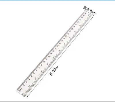 30CM Transparent Ruler (Thick Version)