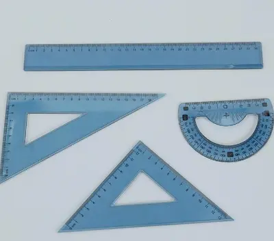 30CM Set Ruler - 4-piece Set - Blue