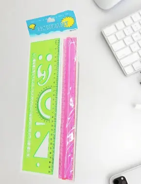 30cm Convex Ruler 2-piece Set