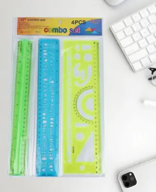 30cm Convex Ruler 3-piece Set