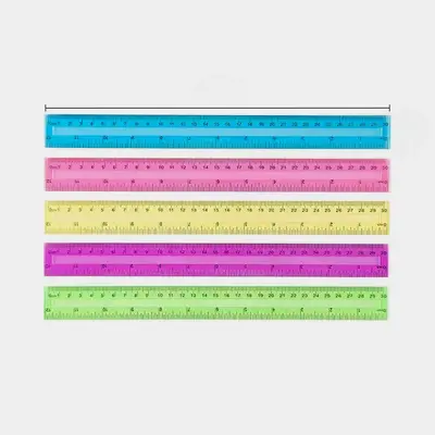 Fluorescent 30CM Hard Ruler Groove