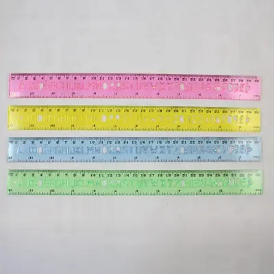 Fluorescent Hollow 30CM Hard Ruler