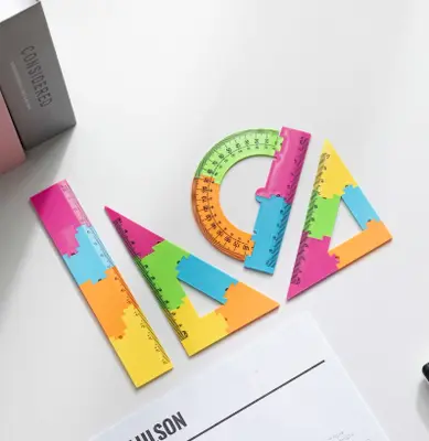 MQ1826-30cm Puzzle Set Ruler 4-piece Set (Carded)