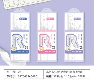 261 Hard Ruler 20CM Striving for Success