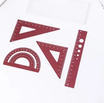 Aluminum 15CM Set of Rulers 4-piece Set