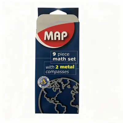 AM-1002 Zinc Alloy Compass Set - Ruler Set of 10 Pieces