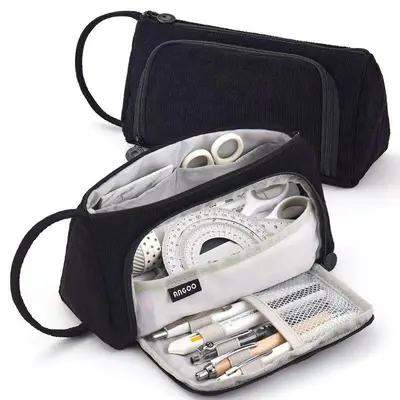 1650-3 Twill Triangle Pen Bag - Obsidian Black