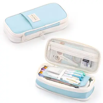 1801-4 Stretchable Pen Bag - Sky Blue