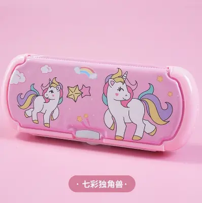 LC-801 Round Head Pink Unicorn Stationery Box
