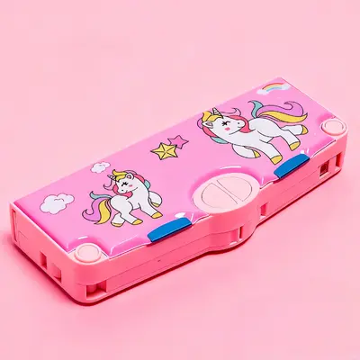 H-8558-3 Pink Horse Stationery Box