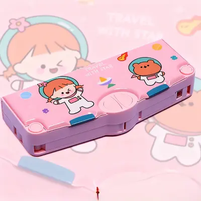 H-8558-4 Pink Cute Girl Stationery Box