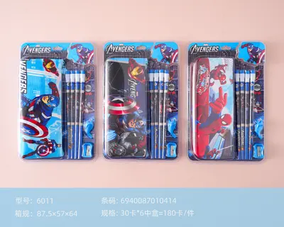6011 Captain America Pen Bag and Pencil Set