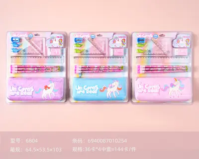 6804 Unicorn Pen Bag Set
