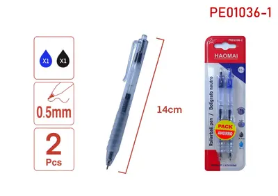 PE01036-1 Blue-Black Two Neutral Pens
