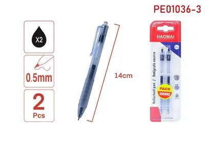 PE01036-3 Black-Black Two Neutral Pens