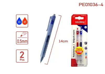 PE01036-4 Blue-Red Two Neutral Pens